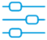 A blue line is connected to three different wires.